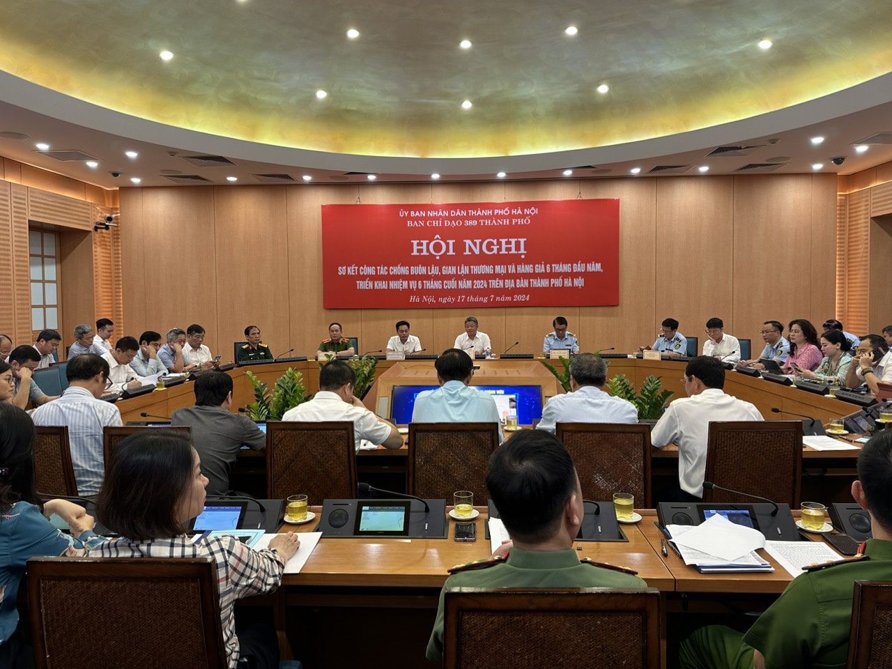 Ban chỉ đạo 389 thành phố Hà Nội tổ chức hội nghị Sơ kết công tác 6 tháng đầu năm và triển khai nhiệm vụ công tác 6 tháng cuối năm 2024.